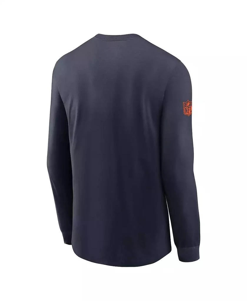 NIKE Men's Navy Chicago Bears Sideline Performance Long Sleeve T-Shirt 2