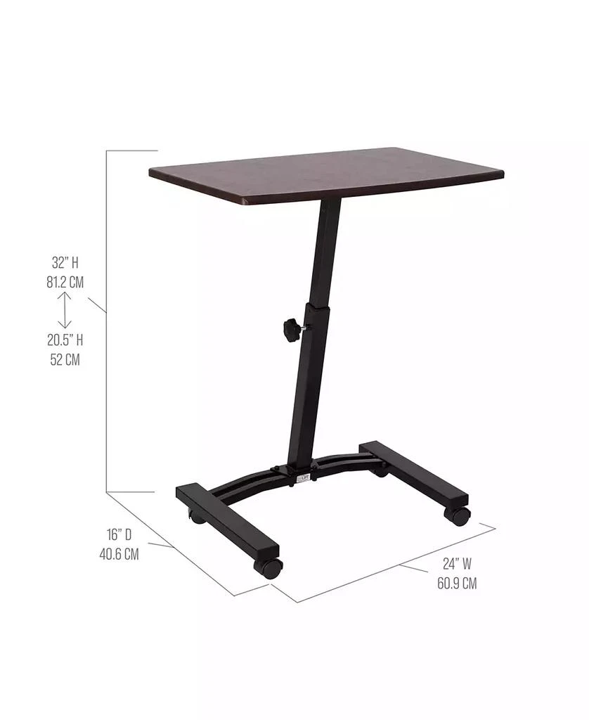 Seville Classics Mobile Laptop Desk Cart With Side Table 3