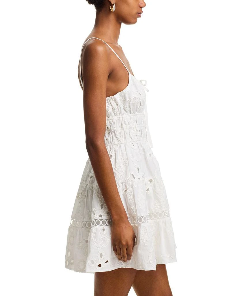 AQUA Tie Eyelet Mini Dress - Exclusive 5