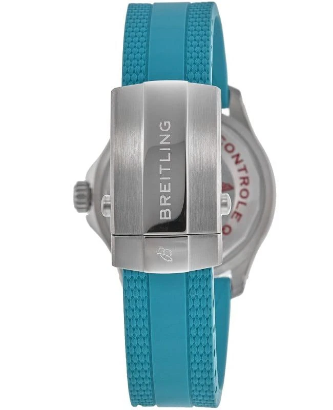 BREITLING Breitling Superocean Automatic 36 Turquoise Dial Rubber Strap Women's Watch A17377211C1S1 4