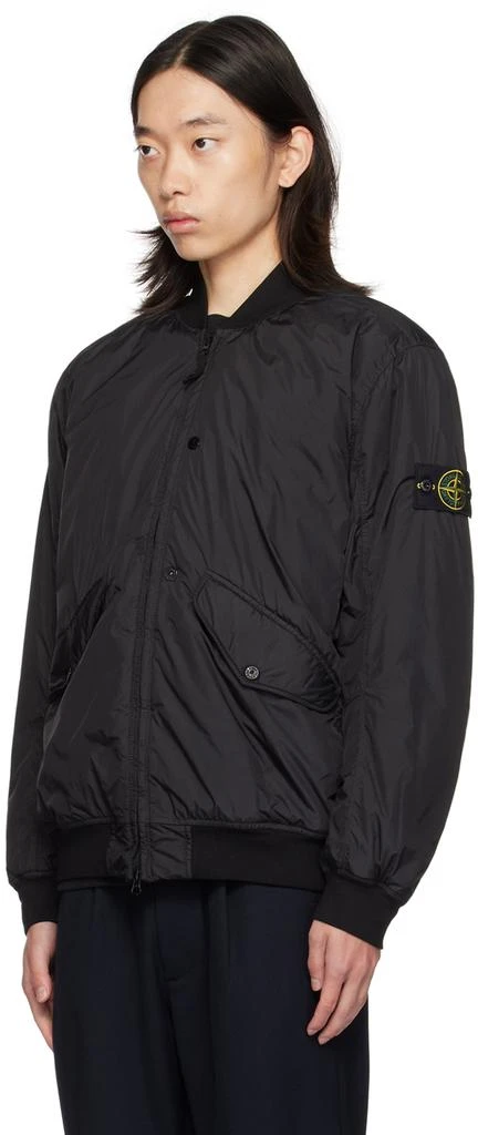 Stone Island Black Wind-Resistant Bomber Jacket 4