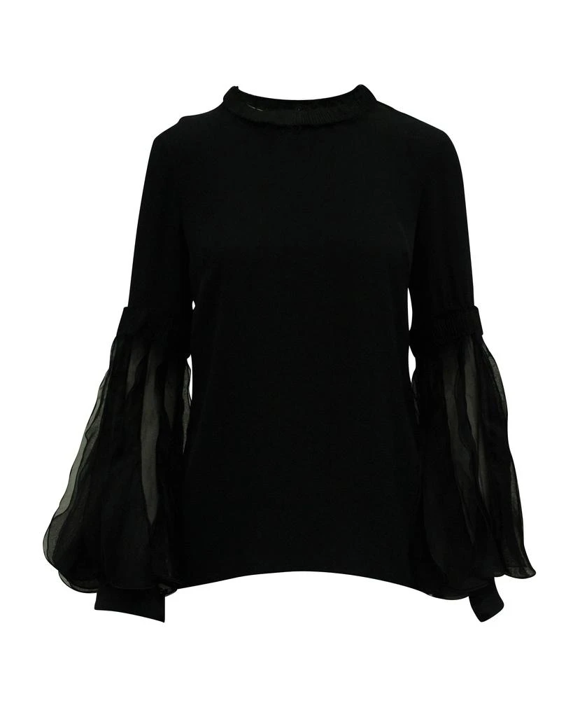 Andrew Gn Andrew Gn Bell Sleeves Blouse in Black Silk 1