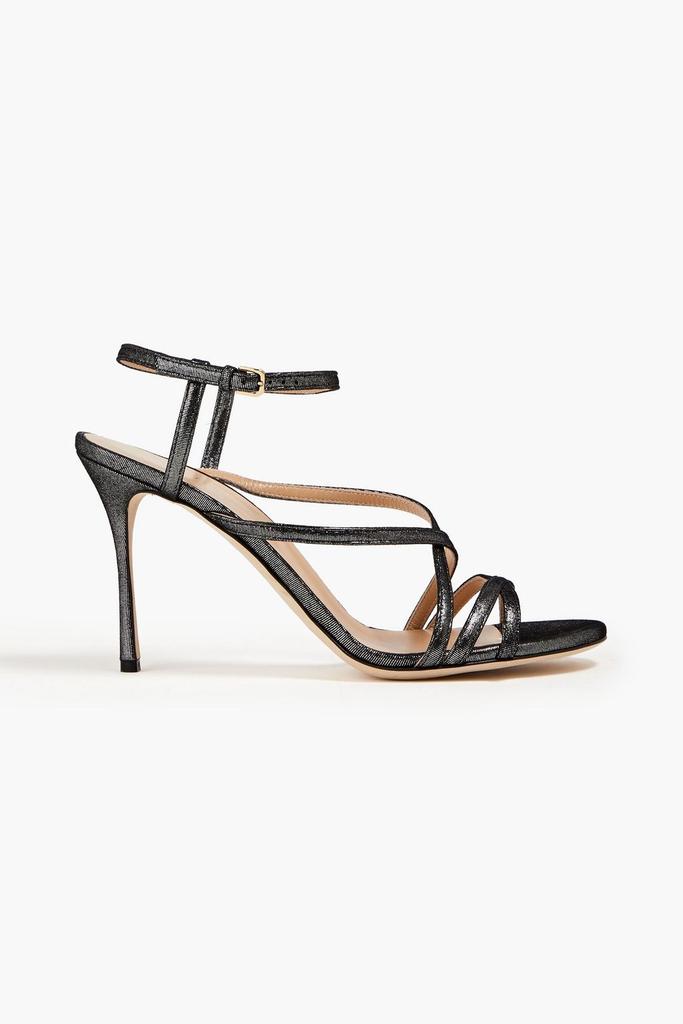 Sergio Rossi Bon Ton metallic suede sandals