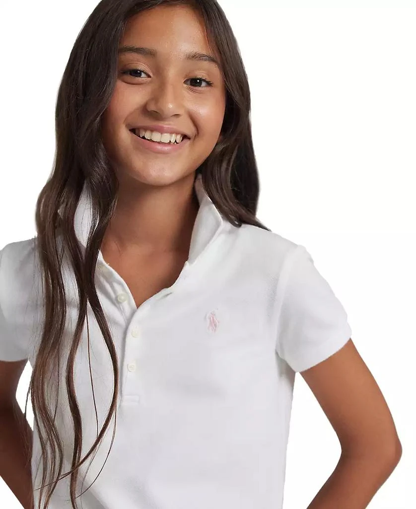 Ralph Lauren Big Girls Stretch Cotton Mesh Polo Shirt 6