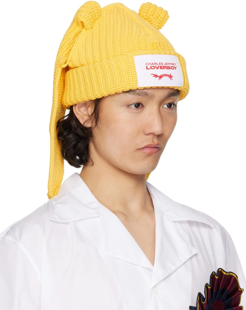 Charles Jeffrey Loverboy Yellow Chunky Rabbit Beanie 2