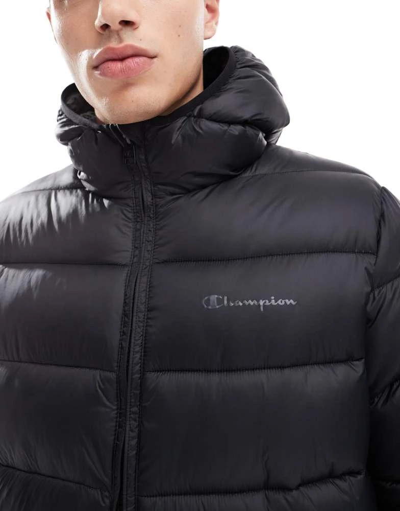 CHAMPION Champion Legacy hooded puffer jacket in black 4