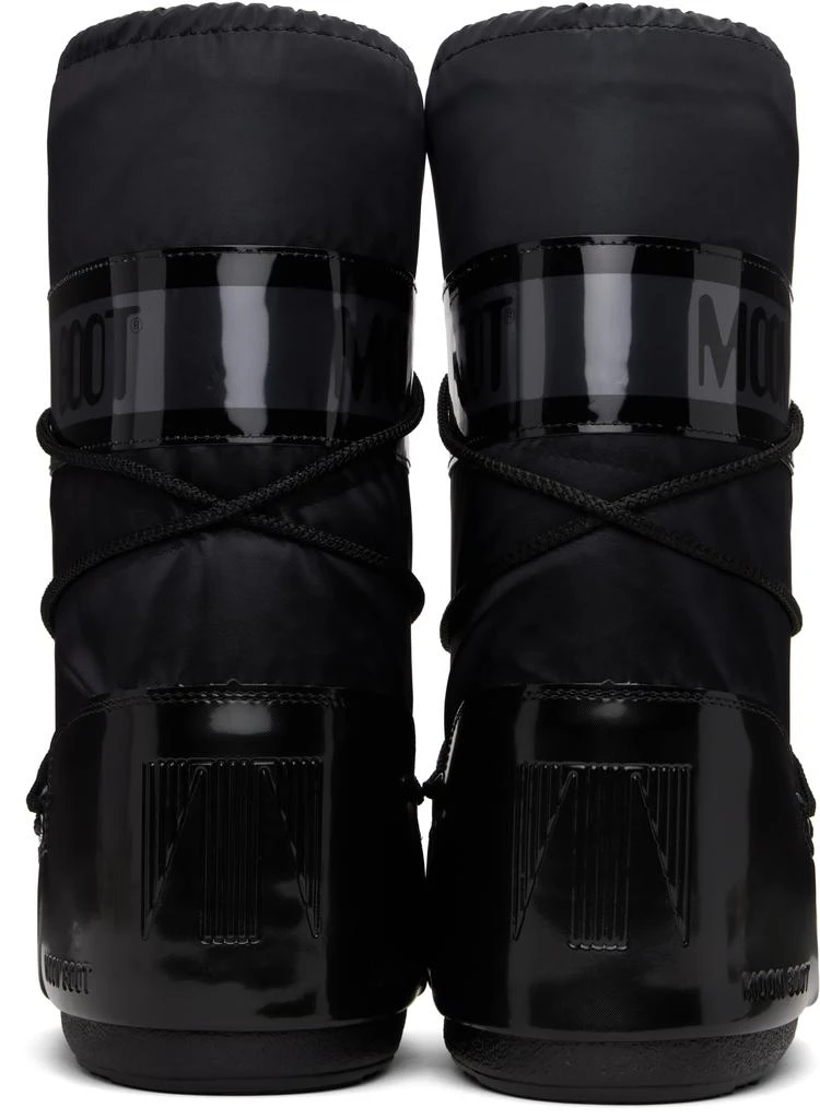 Moon Boot Black Icon Glance Satin Boots 2