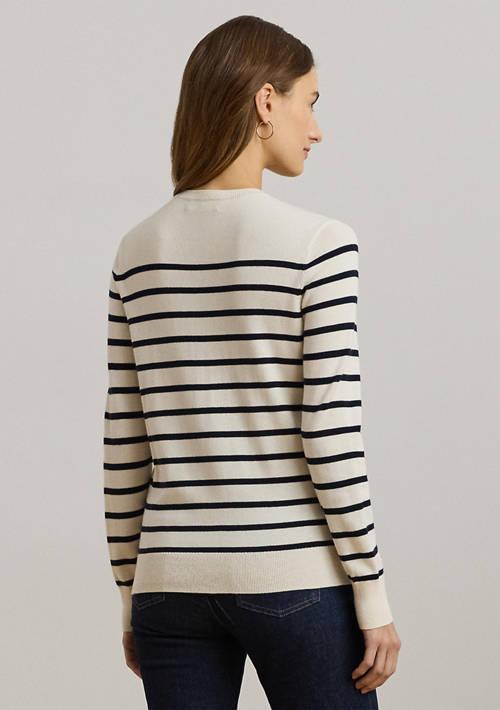 Ralph Lauren Ralph Lauren Petite Striped Cotton Blend Sweater