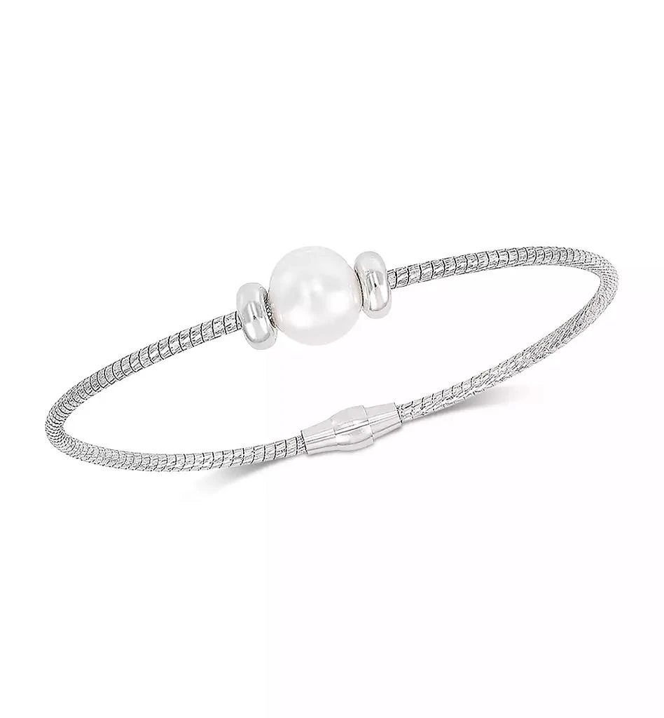 Honora Cultured Freshwater Pearl (8-9mm) Bangle Bracelet in Sterling Silver 1