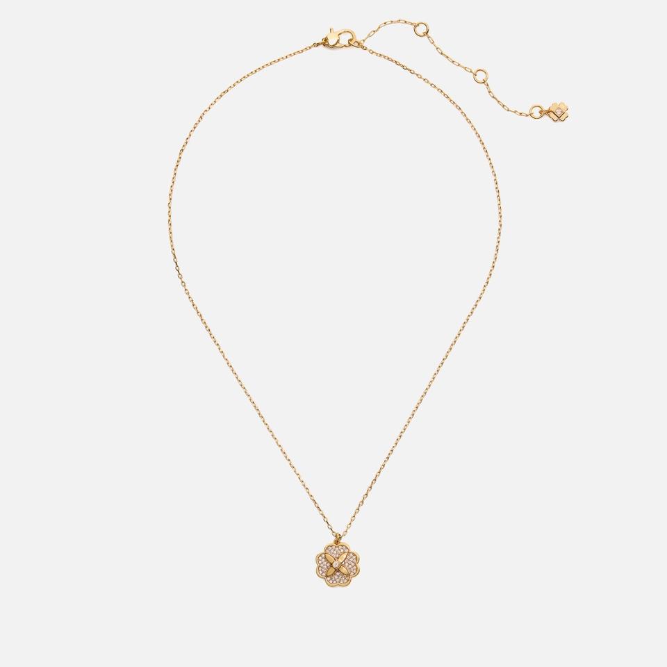 Kate Spade Kate Spade New York Women's Heritage Bloom Mini Pendant - Clear/Gold