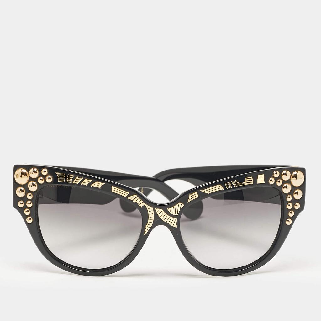 Anna-Karin Karlsson Anna-Karin Karlsson Black Gradient Mademoiselle dOr Studded Cat Eye Sunglasses