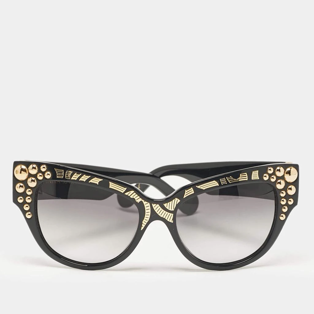 Anna-Karin Karlsson Anna-Karin Karlsson Black Gradient Mademoiselle dOr Studded Cat Eye Sunglasses 1