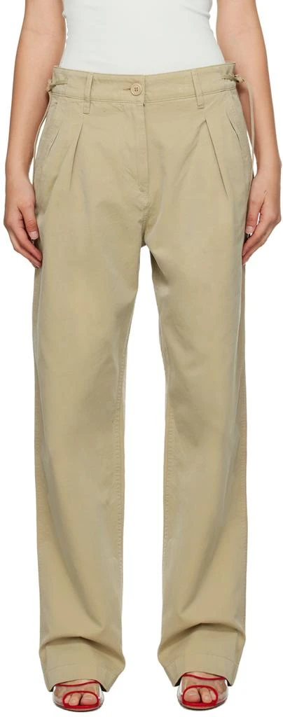 Saks Potts Beige Johan Trousers 1