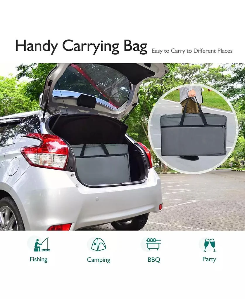 KUYOTQ Folding Camping Table with Storage Organizer 7