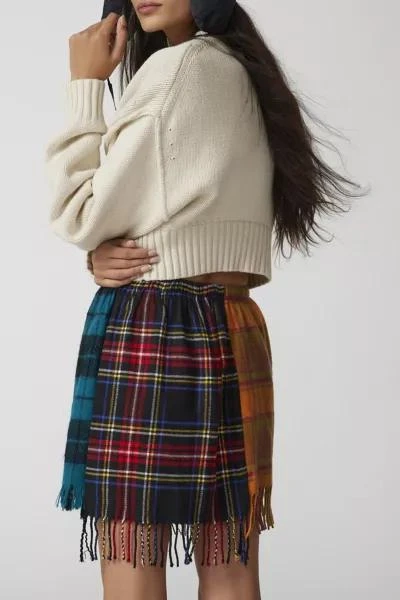 Urban Renewal Urban Renewal Remade Plaid Scarf Mini Skirt 5