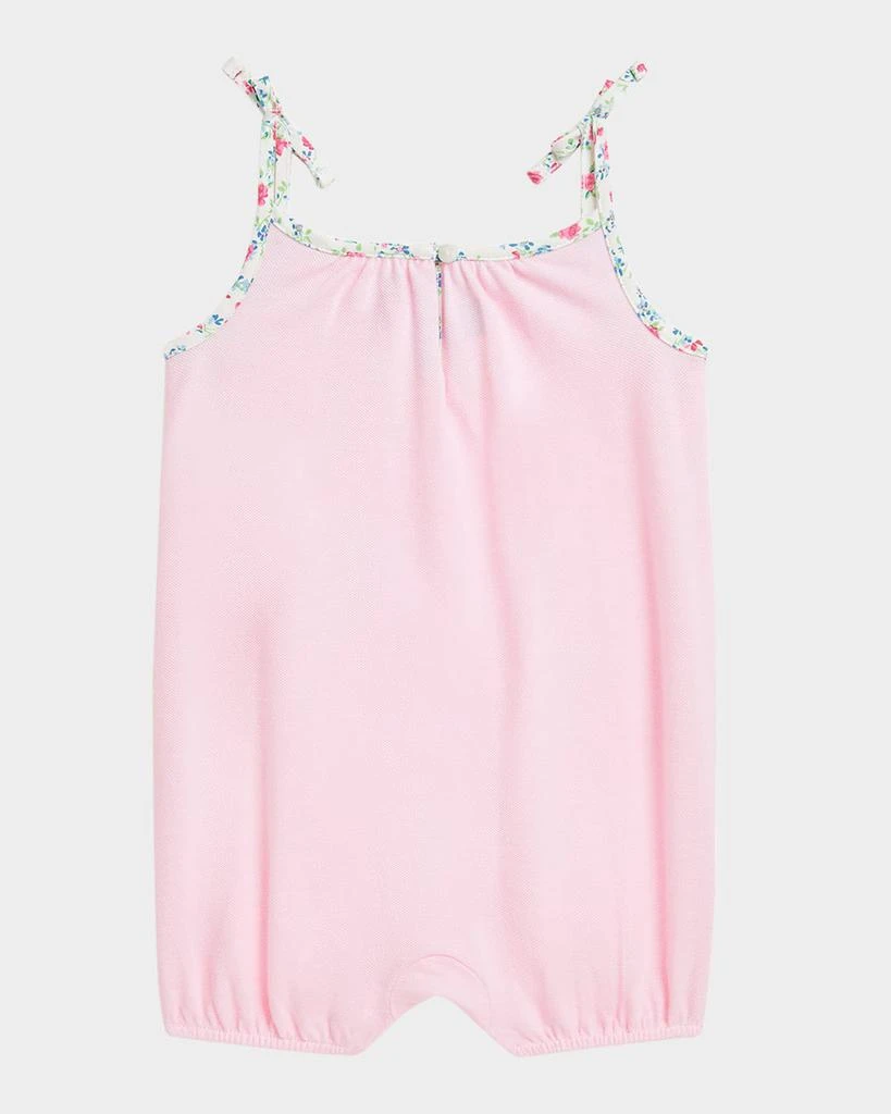 Ralph Lauren Girl's Floral-Trim Romper, Size 3M-24M 2