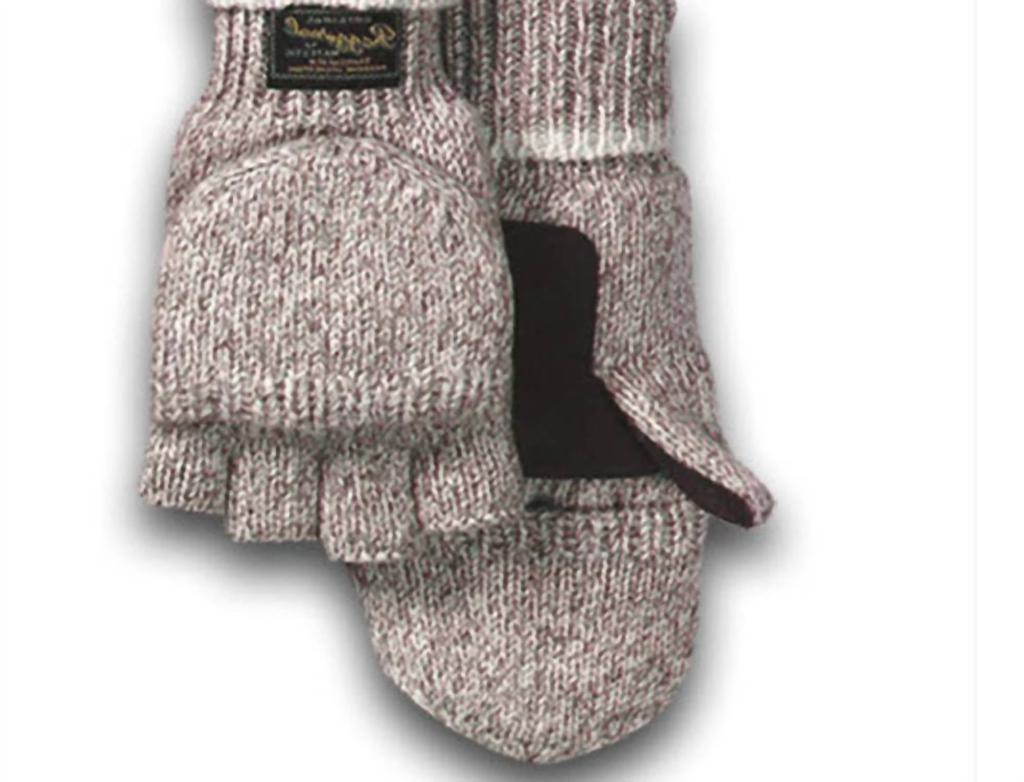 Golden Stag Gloves Golden Stag Gloves - Unisex Rag Wool Mitton Gloves With Thinsulate Convertible Glove