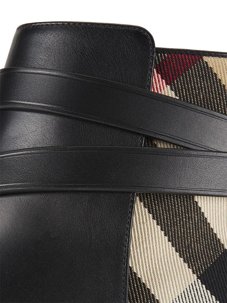 Burberry Pryle House Check & Leather Ankle Boots 6