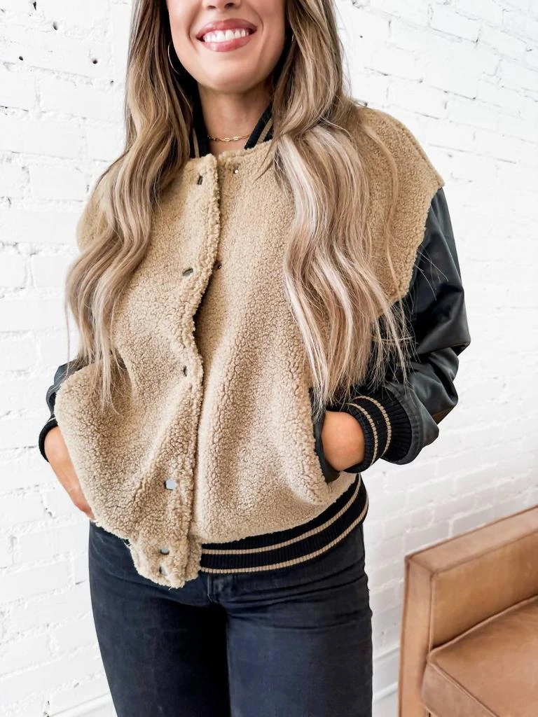 Steve Madden Florence Jacket In Beige 2