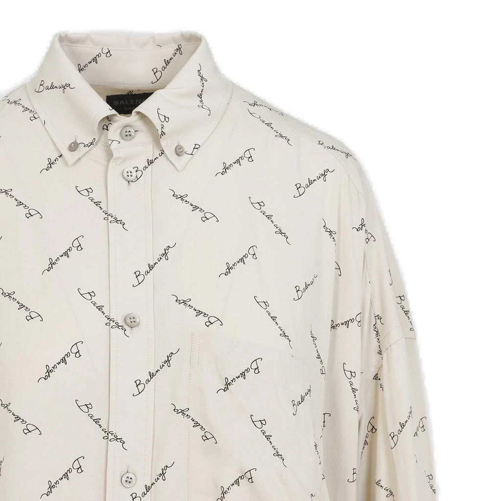 Balenciaga Balenciaga Allover Logo Long-Sleeved Shirt 3