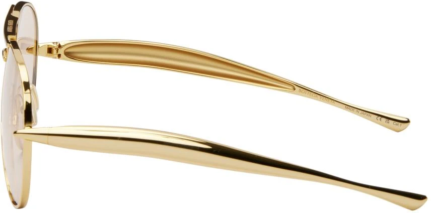 Bottega Veneta Gold Sardine Aviator Sunglasses 3