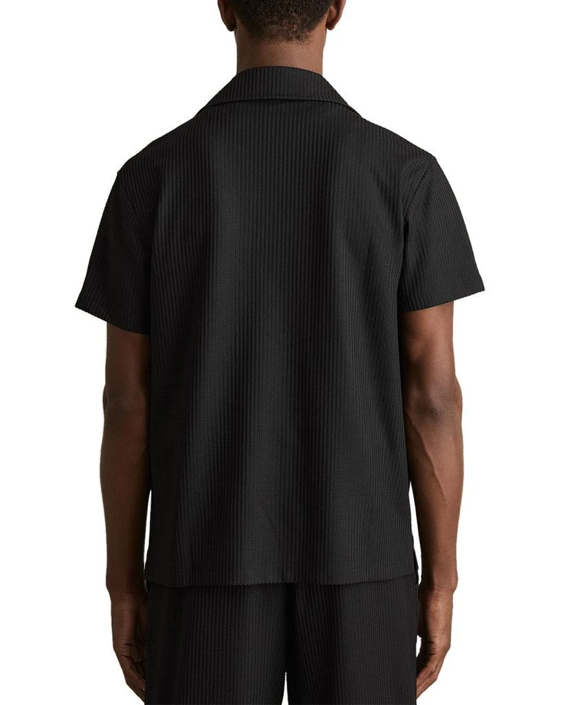 REISS Relaxed Fit Textured Short Sleeve Camp Shirt 3