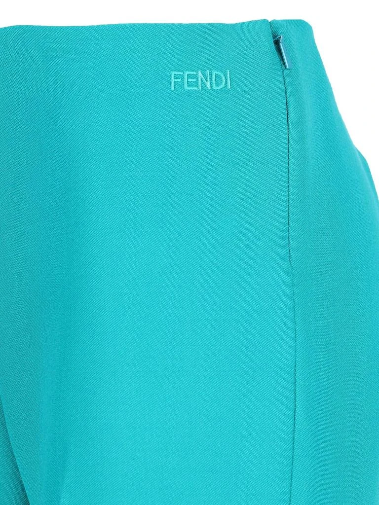 Fendi Fendi Logo Embroidered Flared Trousers 4