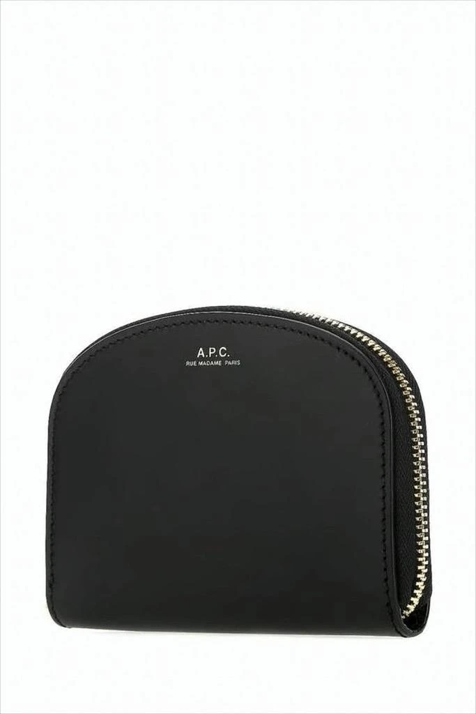 A.P.C. Compact Black Leather Wallet 2