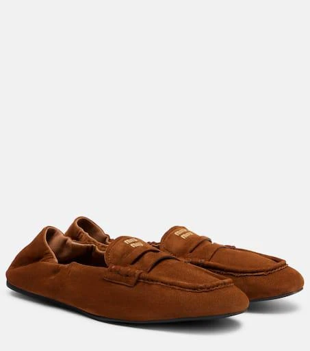 Shop Ruches logo suede loafers on Sale at BeyondStyle – Get  display picture 1