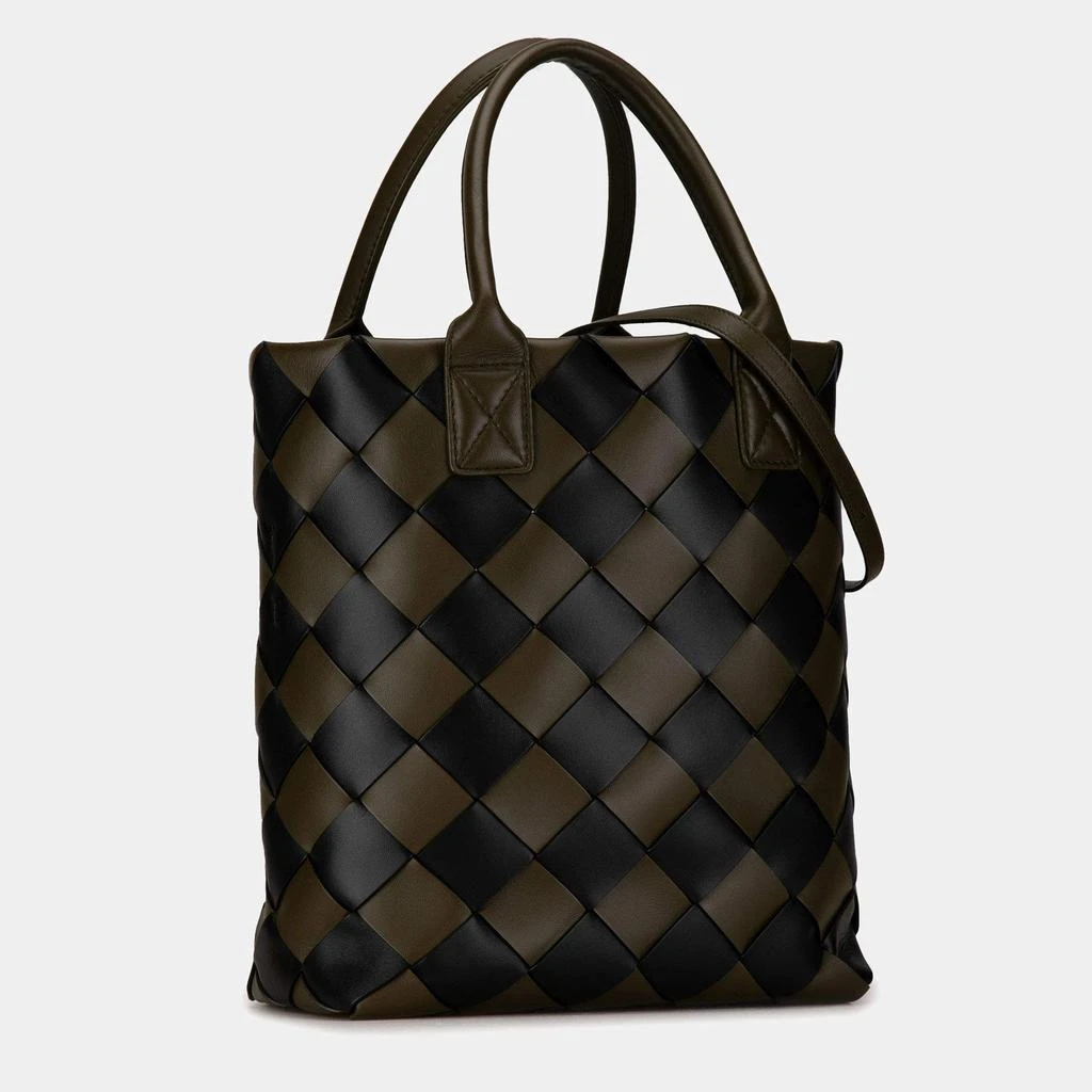 Bottega Veneta Bottega Veneta Khaki Brown Tone Intrecciato Leather Maxi Cabat 30 Satchel Bag 2