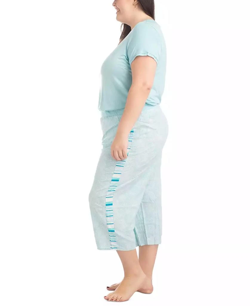 MUK LUKS Plus Size 2-Pc. Coastal Life Cropped Pajamas Set 3