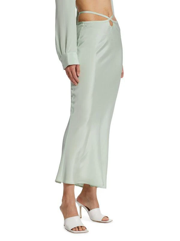Christopher Esber Loophole Tie-Waist Silk Skirt 3
