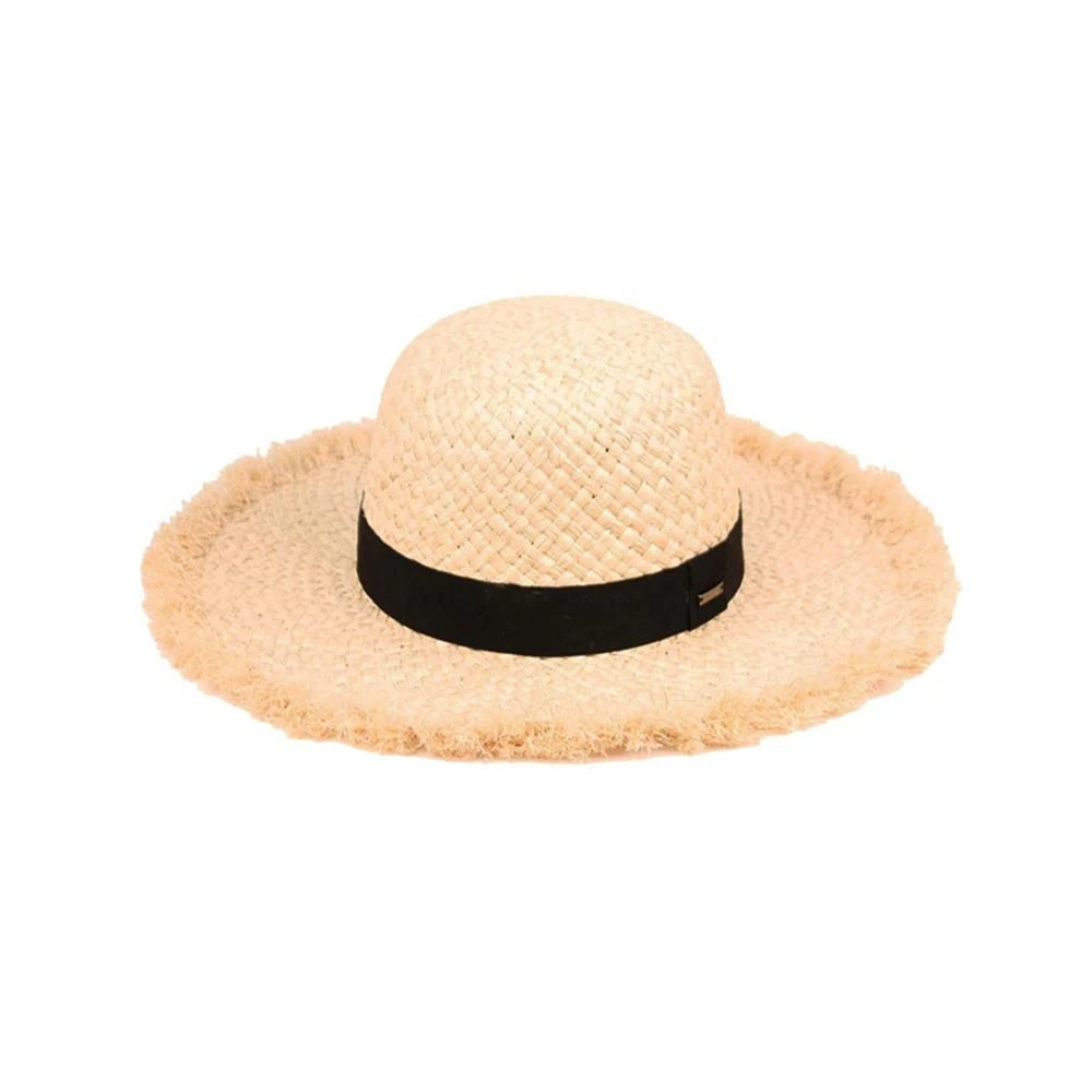 Epoch Hats Company Raffia Straw Raw Edge Floppy Hat 1