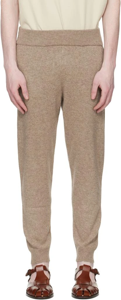 Entire Studios Beige Slim Knit Lounge Pants