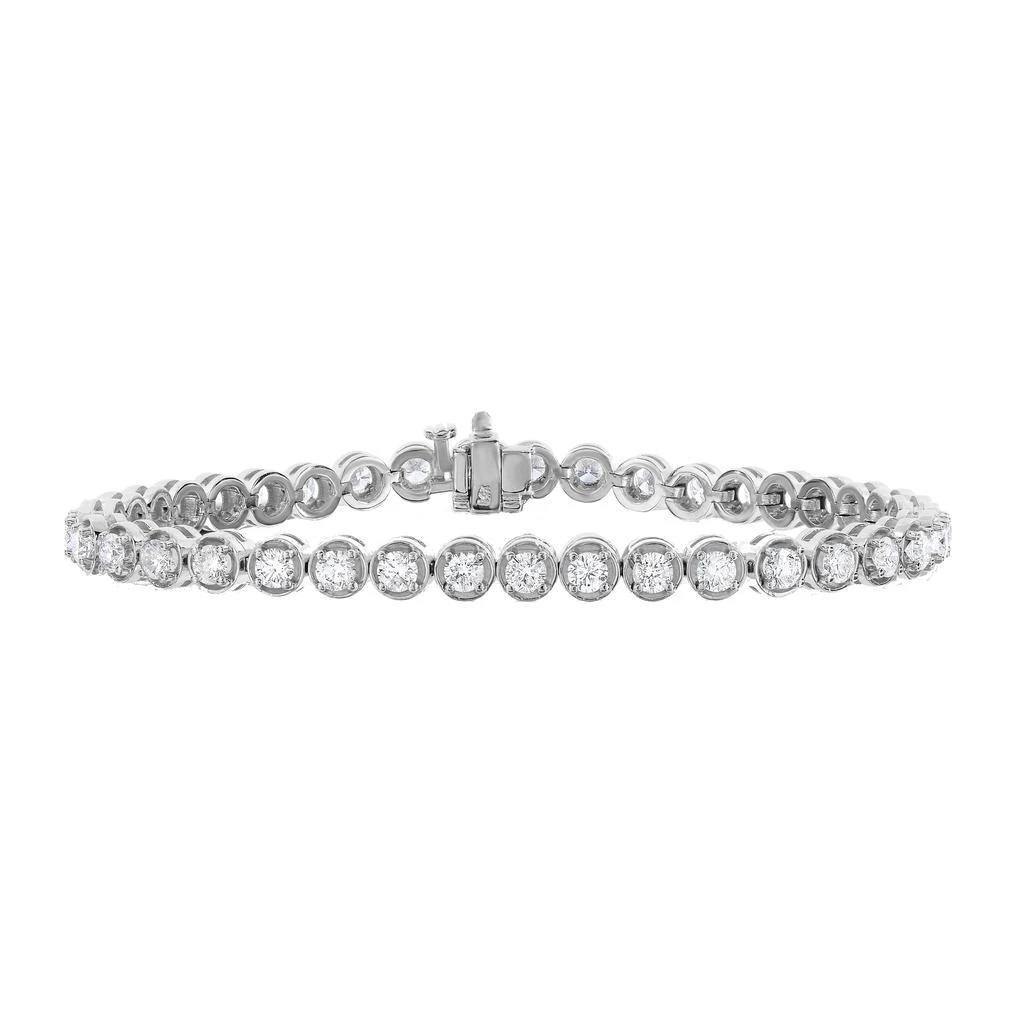 Vir Jewels 4 cttw Diamond Tennis Bracelet 14K White Gold Classic Round Prong Set 7 Inch 1