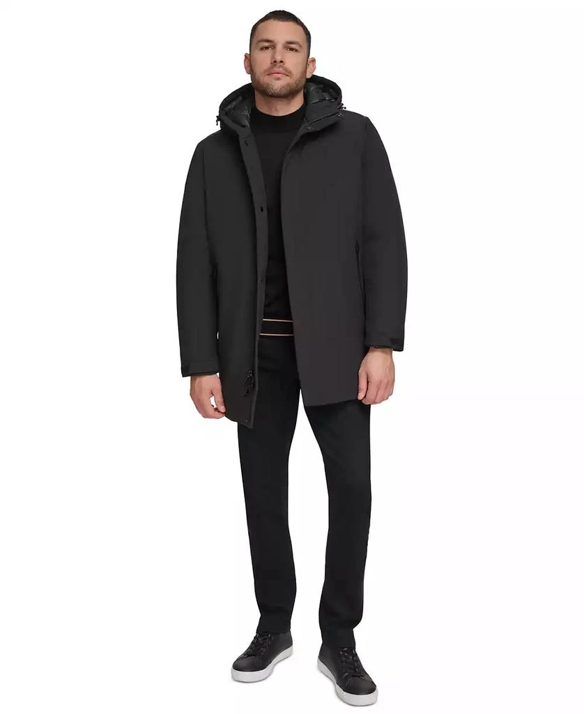 Calvin Klein Men's Flextech Stretch Water-Resistant Hooded Stadium Jacket 4