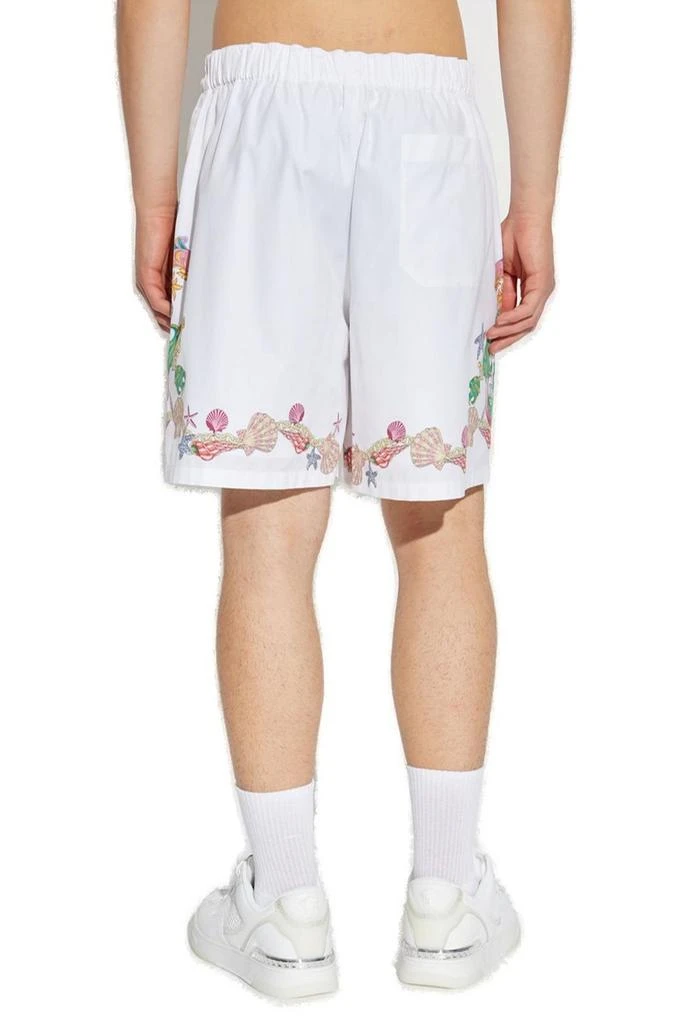 Versace Versace Coral Theatre Print Elastic-Waist Shorts 3