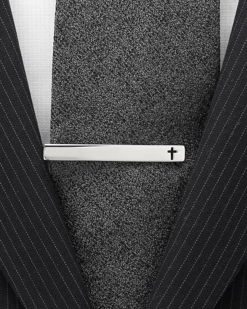 Cufflinks Inc. Men's Stainless Steel Cross Cutout Tie Clip 2