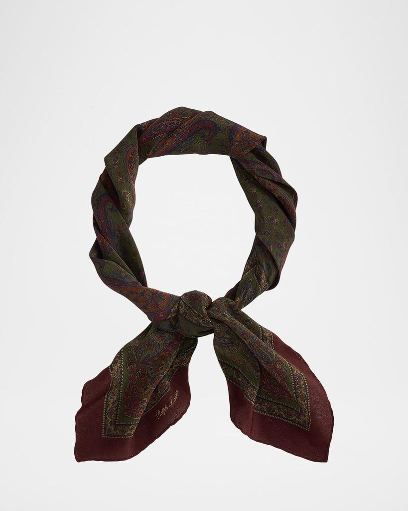 Ralph Lauren Men's Silk Paisley Neck Scarf