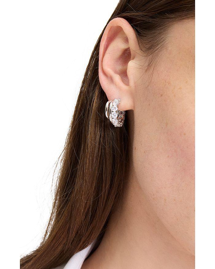Kate Spade Hint of Shimmer Stacked Huggies Earrings