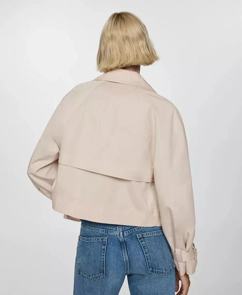 Mango Women's Lapels Detail Cropped Trench Coat 2
