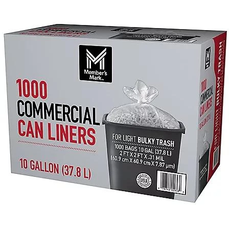 Member's Mark Member's Mark 10 Gallon Commercial Trash Bags 1000 ct. 3