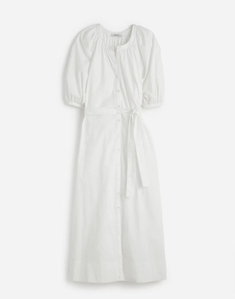 Madewell Tie-Waist Button-Front Midi Dress in Poplin 6