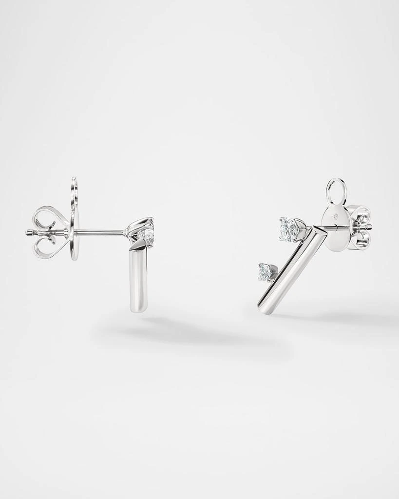 Hearts On Fire 18K White Gold Barre Floating Diamond Climber Earrings 3