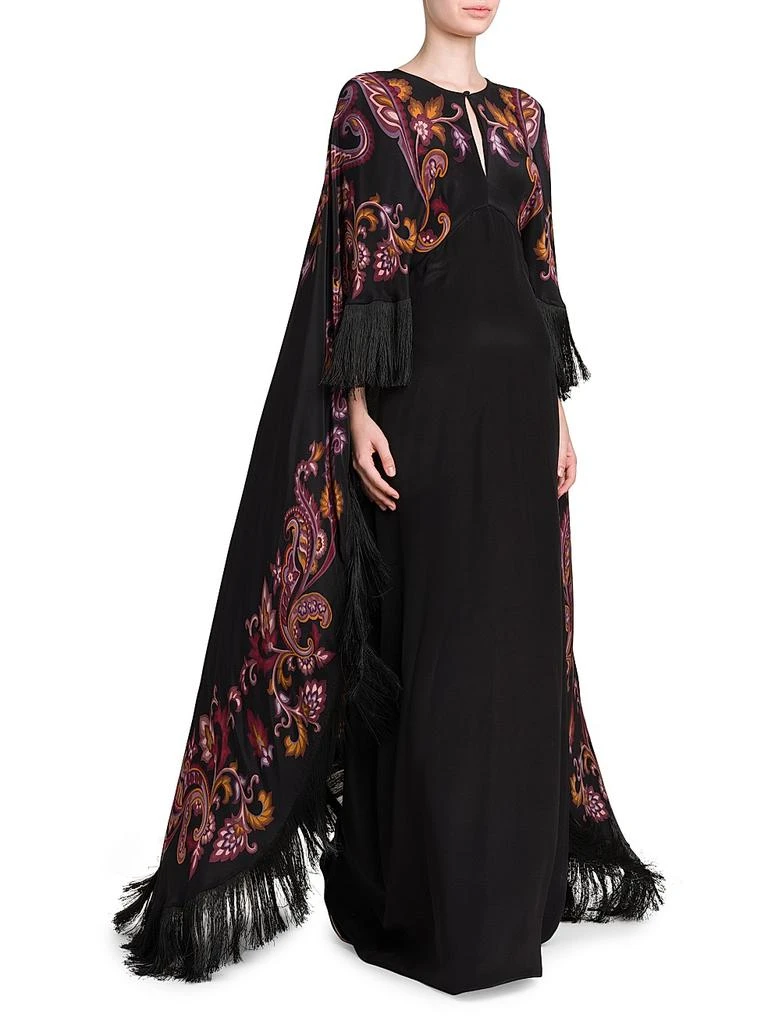 ETRO Paisley Silk Cape Gown 2