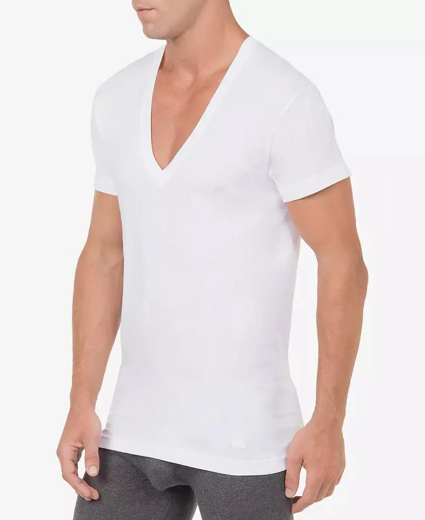 2(x)ist Men's Slim-Fit Deep V-Neck 3 Pack Undershirt 3