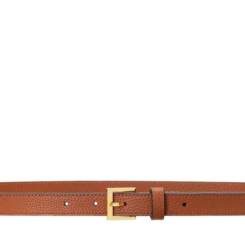 Ralph Lauren Pebbled Leather Skinny Belt