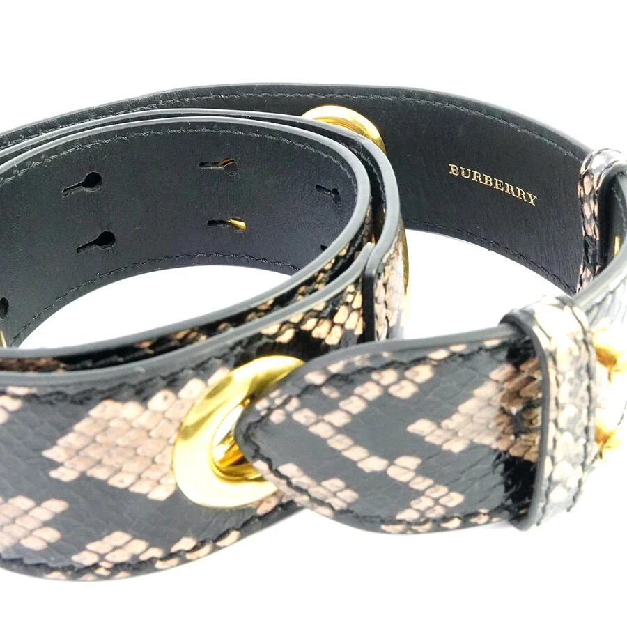 Burberry Pink Apricot Ladies Phyton Print Leather Handbag Belt Strap 3