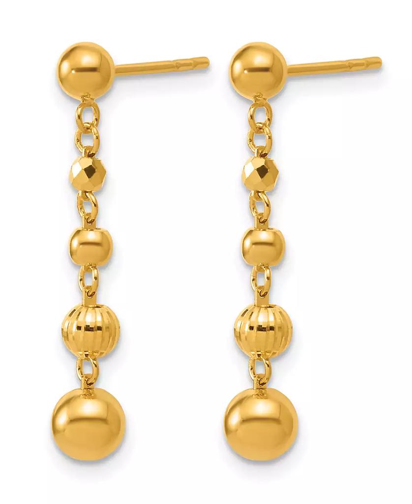 Macy's Beaded Drop Earrings in 24k Yellow Gold