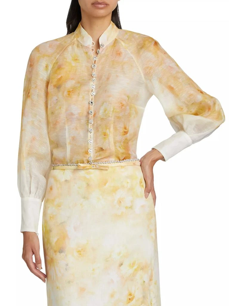 Zimmermann Crush Embellished-Button Shirt 3